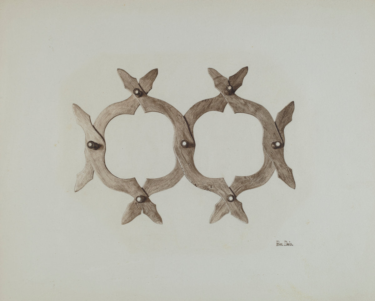 Hat-rack by Pearl Davis (American, active c. 1935), 16X12"(A3)Poster Print