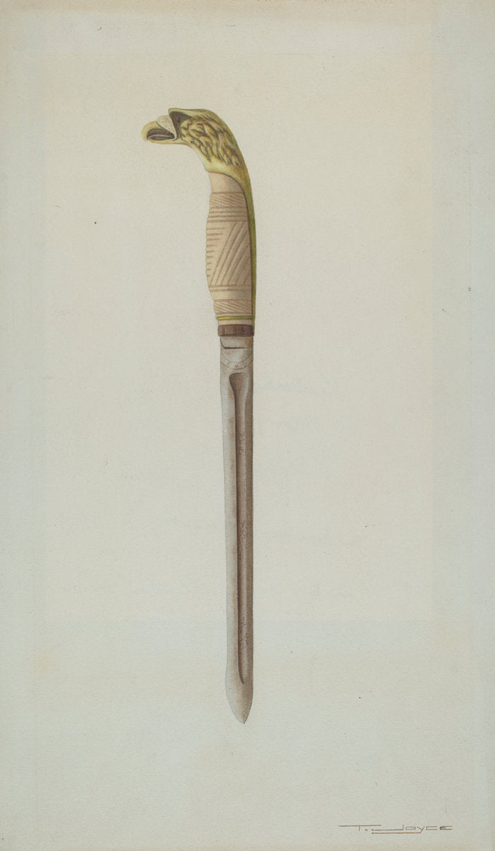 Dagger by T. Joyce (American, active c. 1935), 16X12"(A3)Poster Print