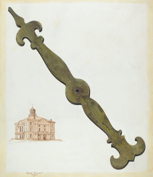 Bishop Hill: Clock Hand by Ivar Julius (American, active c. 1935), 16X12"(A3)Poster Print