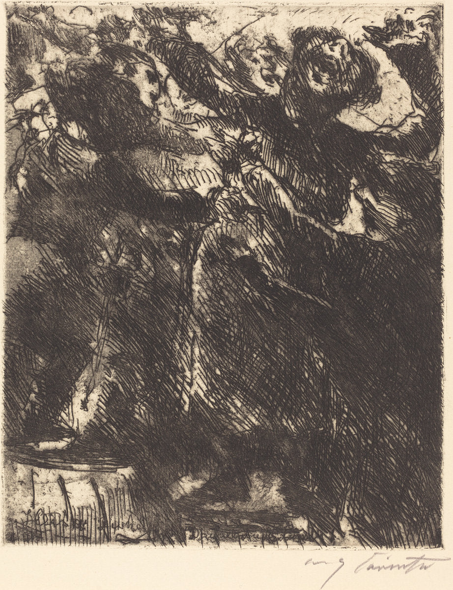 Kapuzinerpredigt "Hetzt sich lieber herum mit der Dirn'" (Sermon of the Capuchin Monk "It's better to bother yourself with the pursuit of women") by Lovis Corinth (German, 1858 - 1925), 16X12"(A3)Poster Print