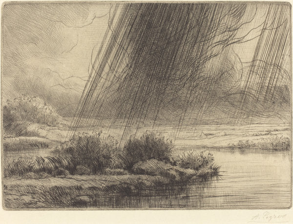 Storm (Un orage) by Alphonse Legros (French, 1837 - 1911), 16X12"(A3)Poster Print