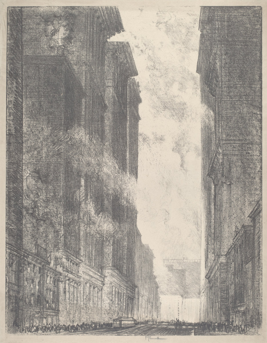 Fourth Avenue by Joseph Pennell (American, 1857 - 1926), 16X12"(A3)Poster Print