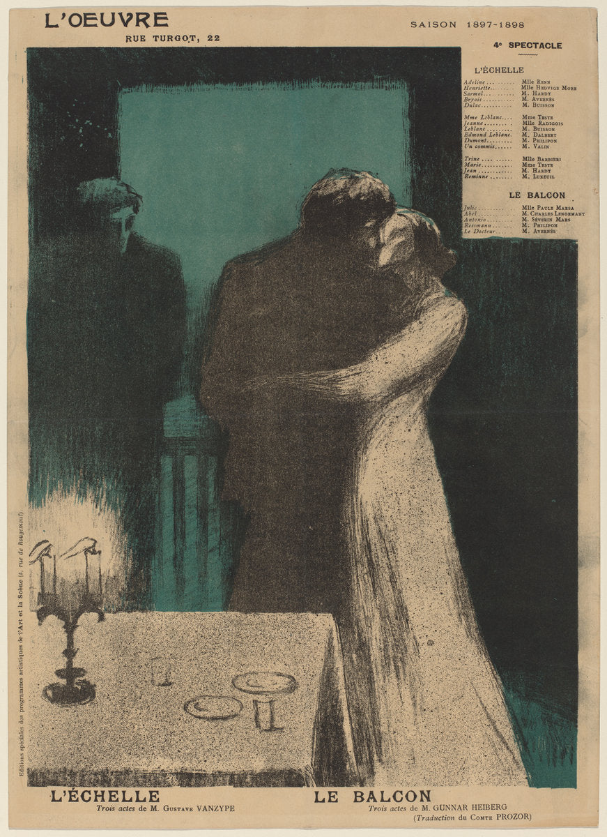 L'Echelle; Le Balcon by Alfredo Müller (Italian, 1869 - 1940), 16X12"(A3)Poster Print