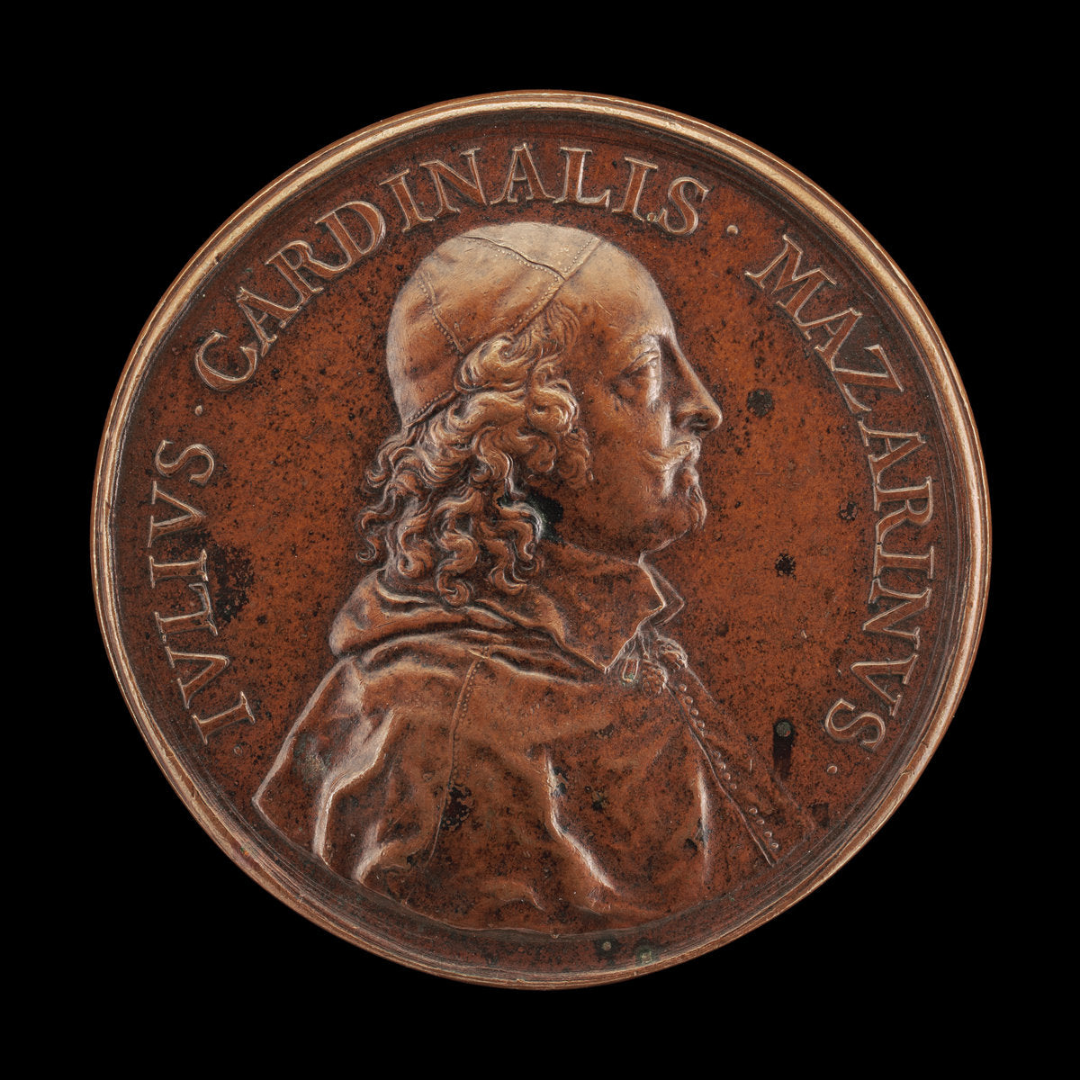Cardinal Jules Mazarin, 1602-1661, Prime Minister of France 1643 [obverse] by Jean Warin (Flemish, 1607 - 1672), 16X12"(A3)Poster Print