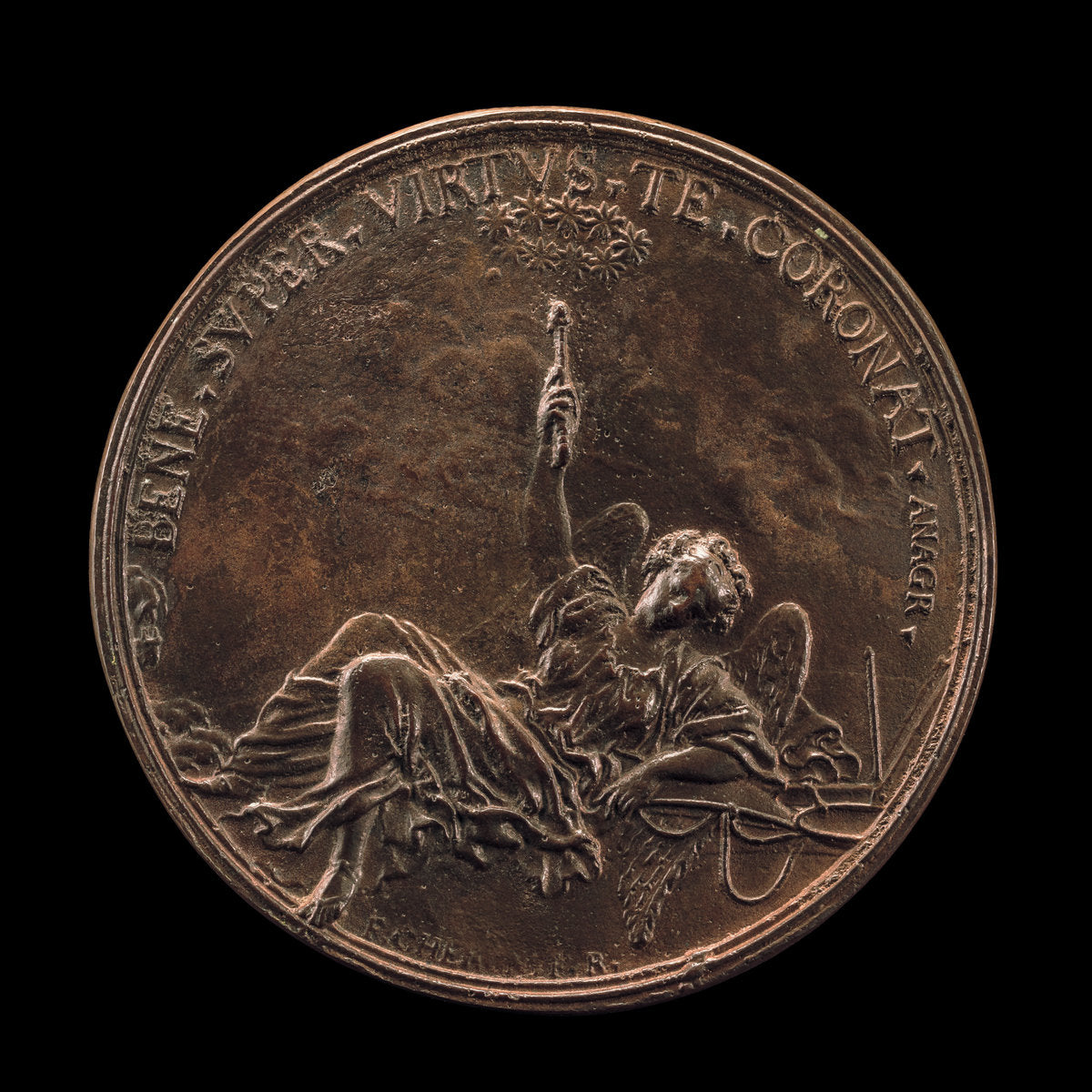 Fame [reverse] by Charles-Jean-François Chéron (French, 1635 - 1698), 16X12"(A3)Poster Print