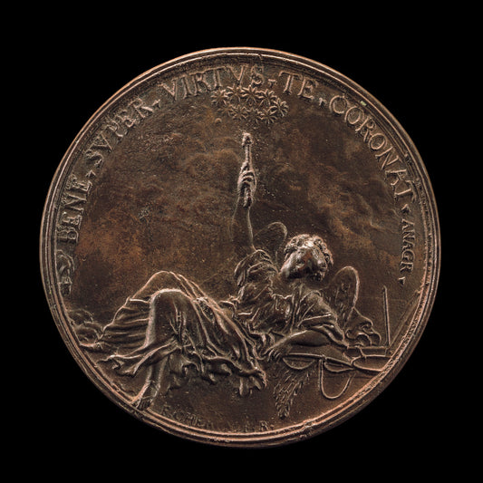 Fame [reverse] by Charles-Jean-François Chéron (French, 1635 - 1698), 16X12"(A3)Poster Print