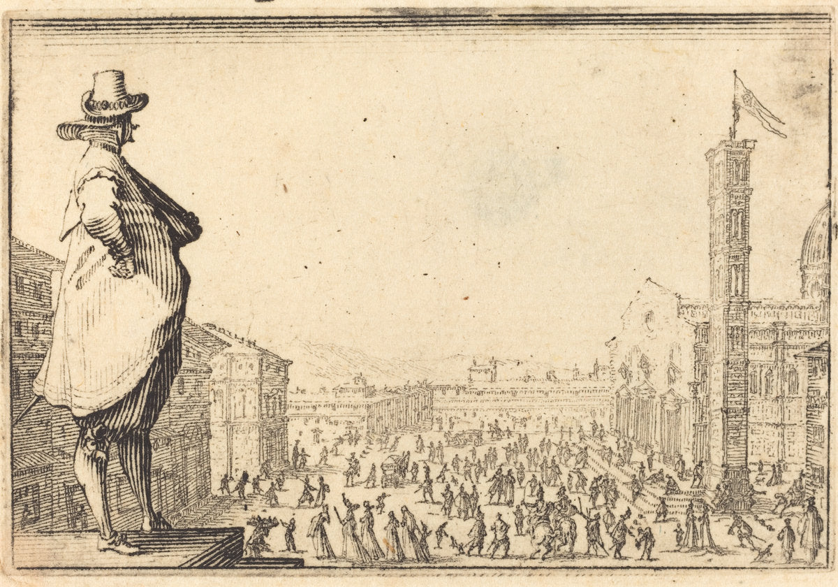 Piazza del Duomo, Florence by Jacques Callot (French, 1592 - 1635), 16X12"(A3)Poster Print