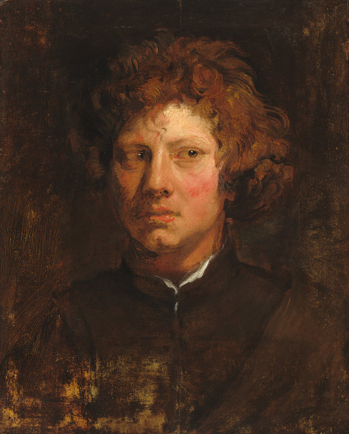 Head of a Young Man by Sir Anthony van Dyck (Flemish, 1599 - 1641), 16X12