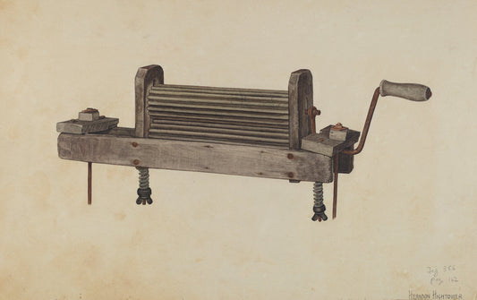 Clothes Wringer by Herndon Hightower (American, active c. 1935), 16X12"(A3)Poster Print