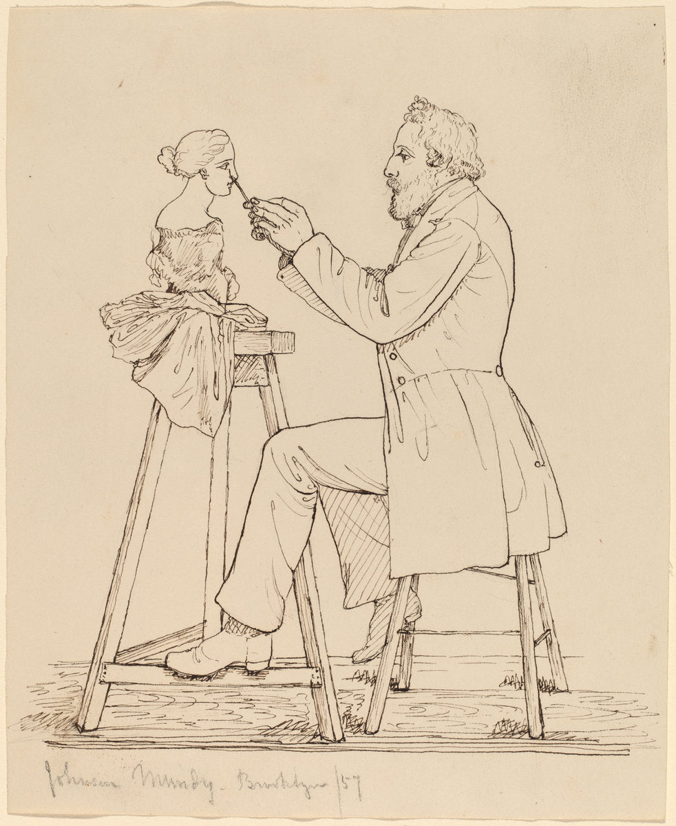 Johnson Mundy, Sculptor by John Quincy Adams Ward (American, 1830 - 1910), 16X12"(A3)Poster Print