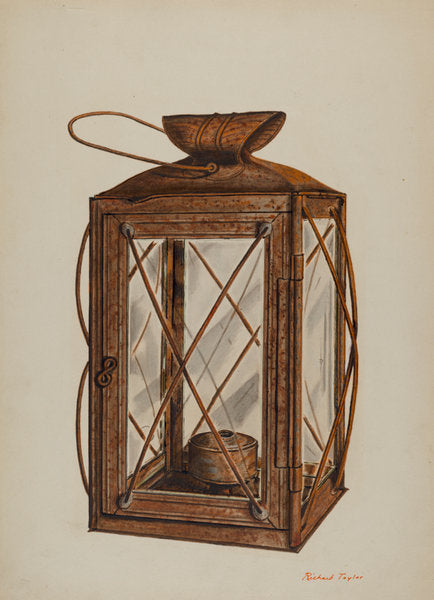 Farm Lantern by Richard Taylor (American, active c. 1935), 16X12"(A3)Poster Print