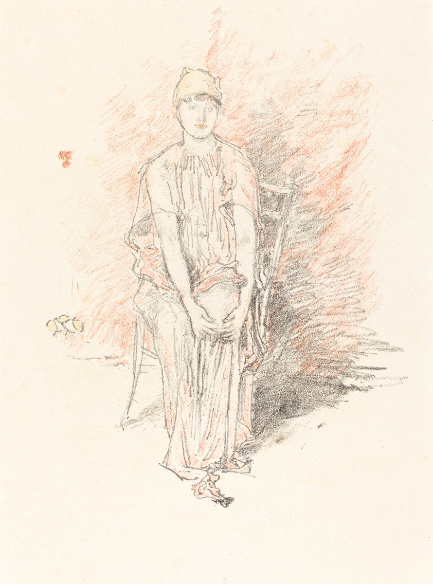 Figure Study in Colors by James McNeill Whistler (American, 1834 - 1903), 16X12"(A3)Poster Print