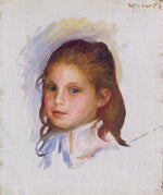 Child with Brown Hair by Auguste Renoir (French, 1841 - 1919), 16X12"(A3)Poster Print