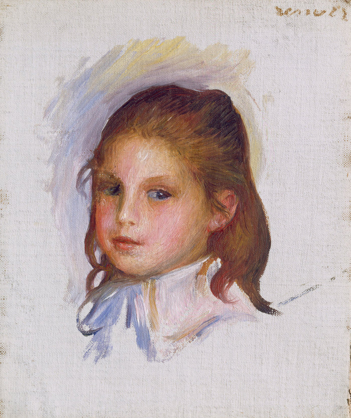 Child with Brown Hair by Auguste Renoir (French, 1841 - 1919), 16X12