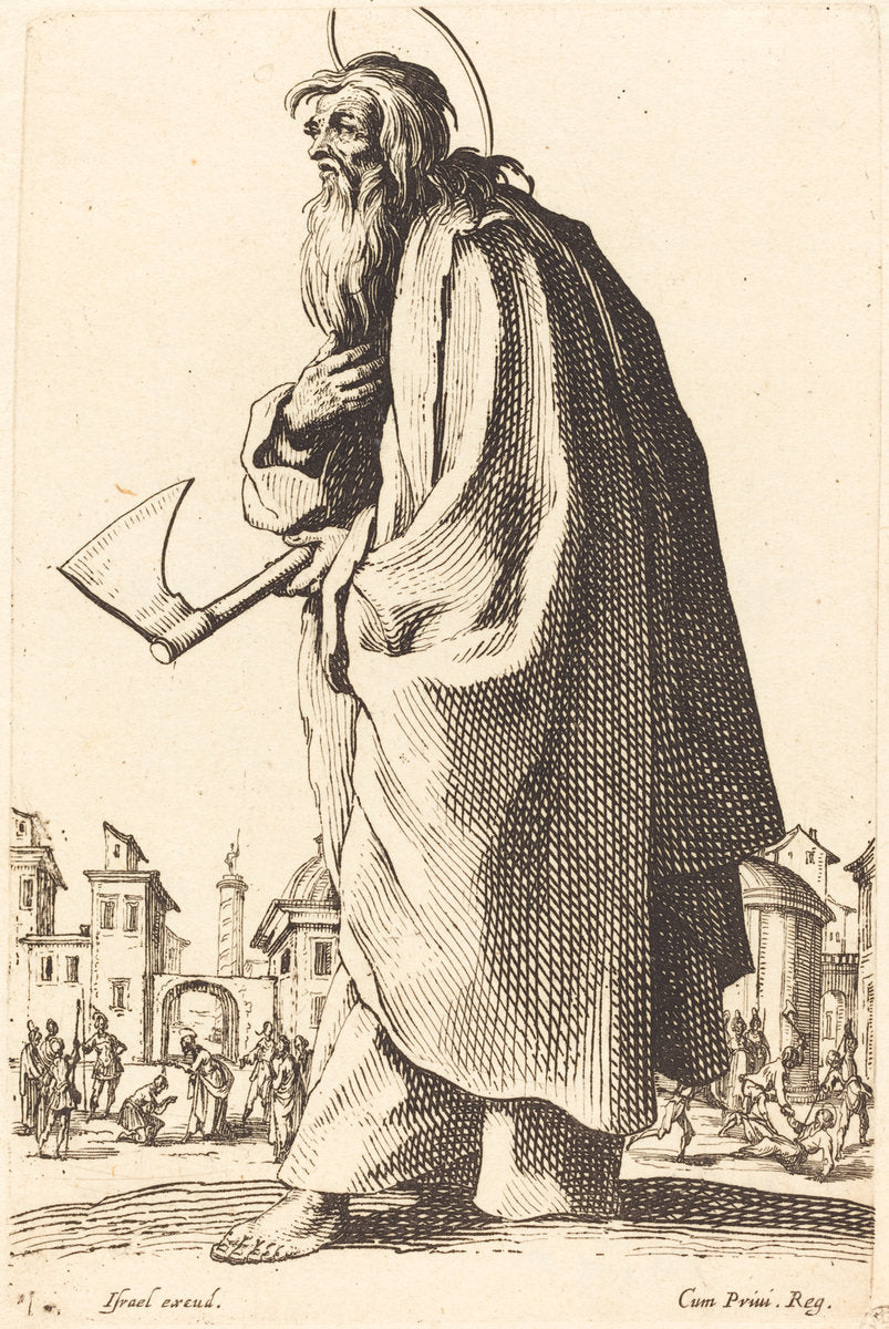 Saint Thaddeus by Jacques Callot (French, 1592 - 1635), 16X12"(A3)Poster Print
