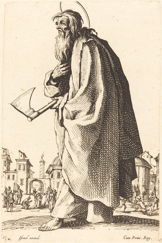 Saint Thaddeus by Jacques Callot (French, 1592 - 1635), 16X12"(A3)Poster Print