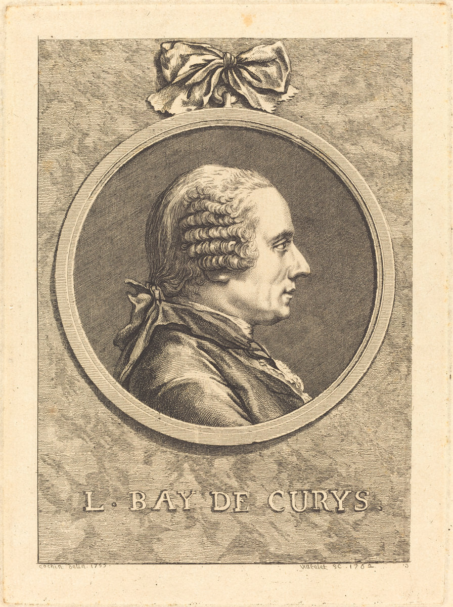 L. Bay de Curys by Claude Henri Watelet after Charles-Nicolas Cochin II (French, 1718 - 1786), 16X12"(A3)Poster Print