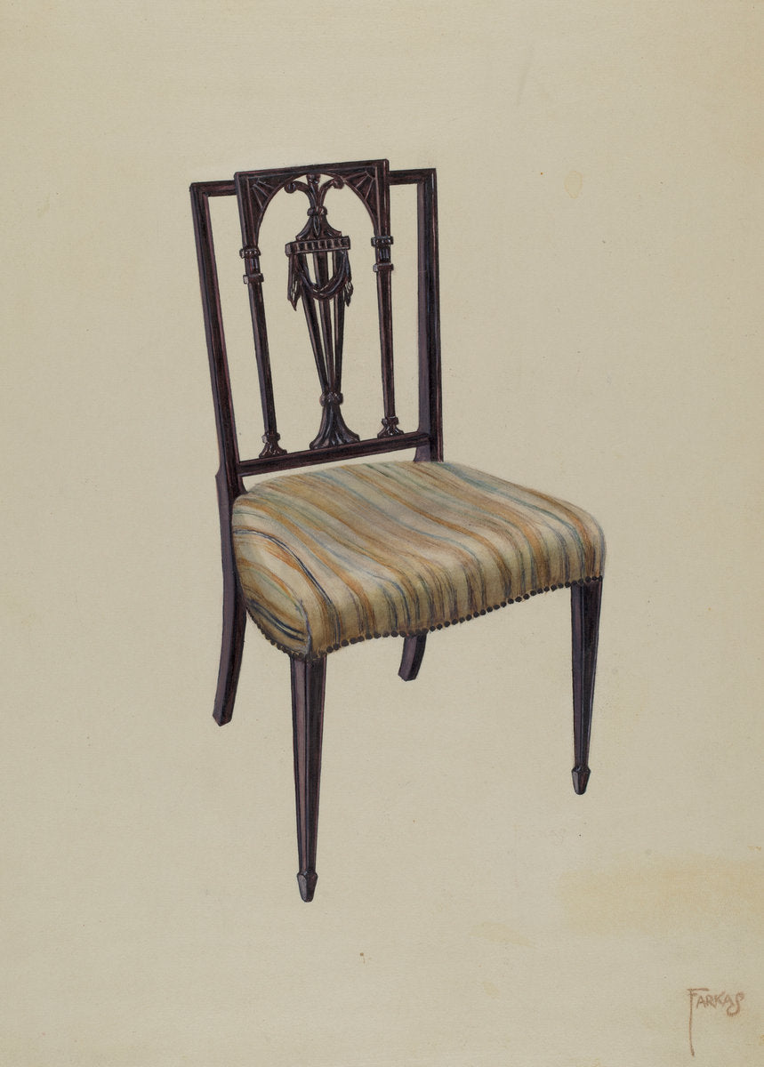 Side Chair by Paul Farkas (American, active c. 1935), 16X12"(A3)Poster Print