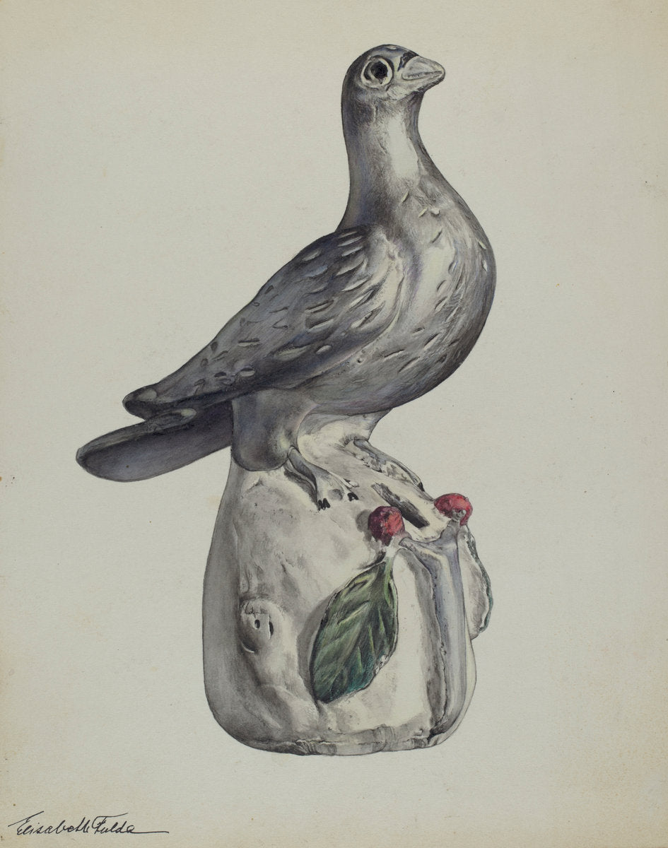 Bank (Dove) by Elisabeth Fulda (American, active c. 1935), 16X12"(A3)Poster Print