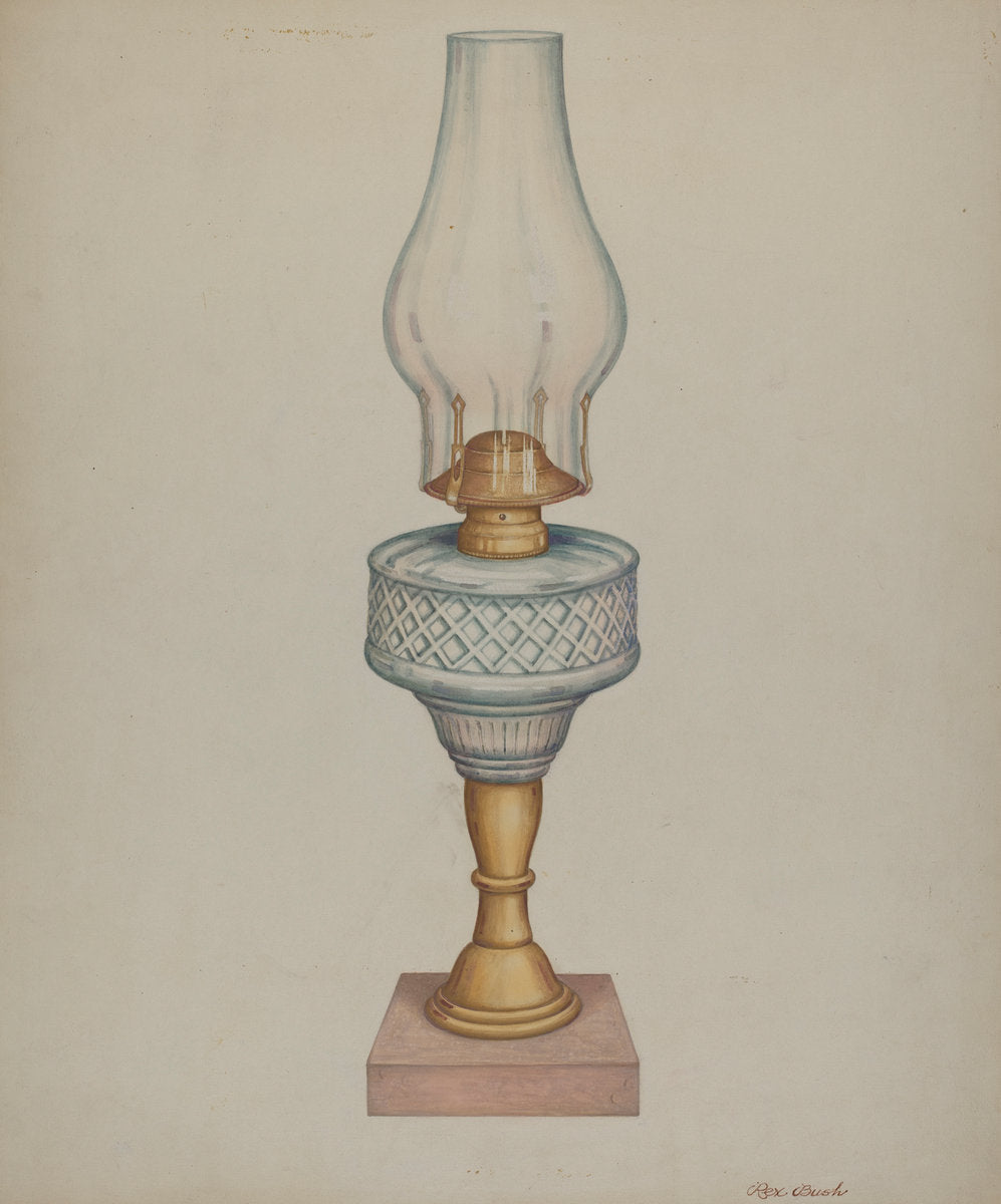 Lamp by Rex F. Bush (American, active c. 1935), 16X12"(A3)Poster Print