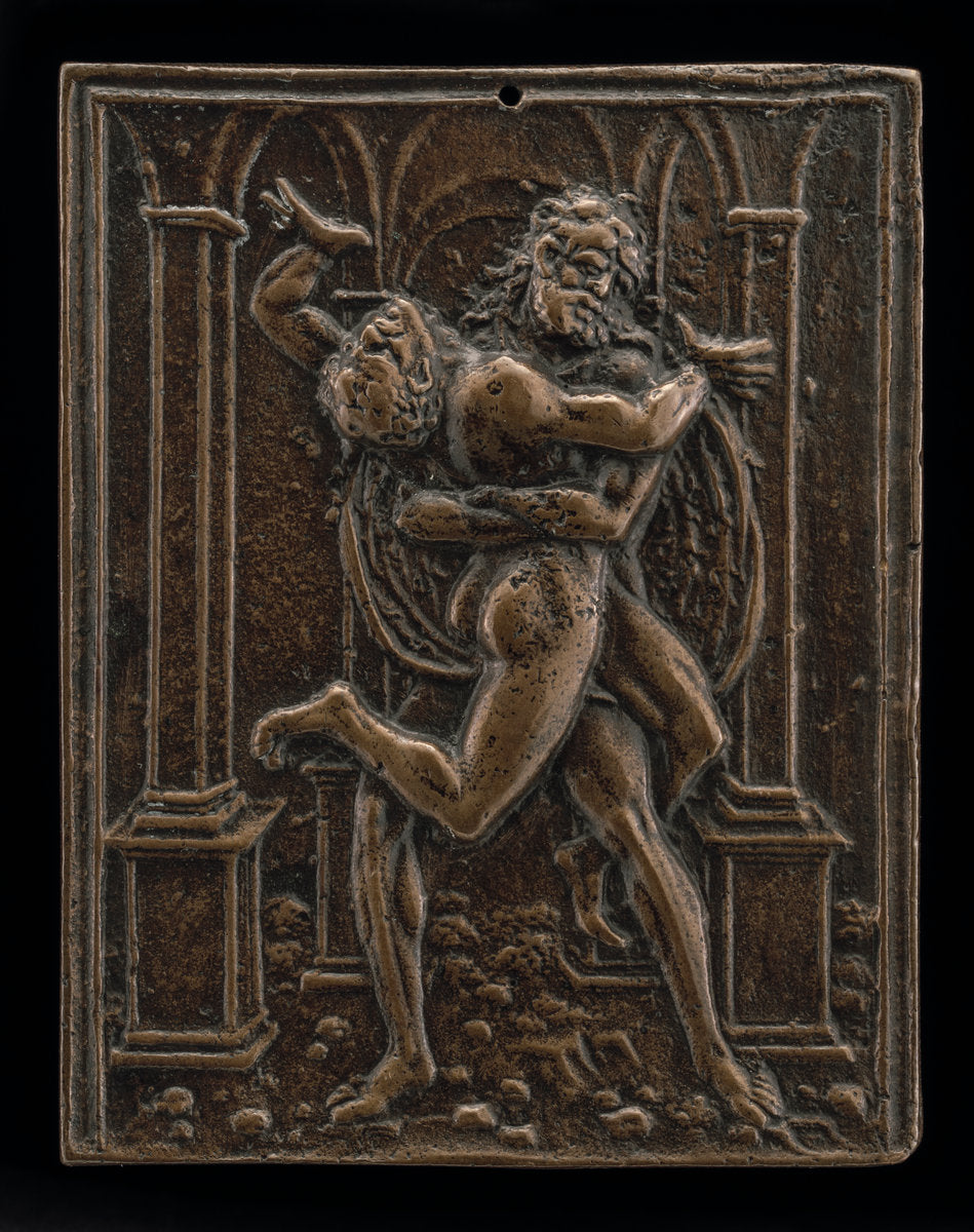 Hercules and Antaeus by Moderno (Italian, 1467 - 1528), 16X12"(A3)Poster Print