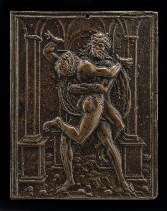 Hercules and Antaeus by Moderno (Italian, 1467 - 1528), 16X12"(A3)Poster Print