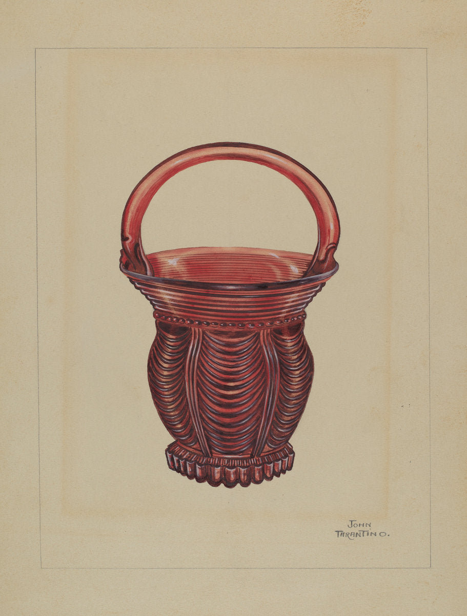 Ornamental Small Basket by John Tarantino (American, active c. 1935), 16X12"(A3)Poster Print