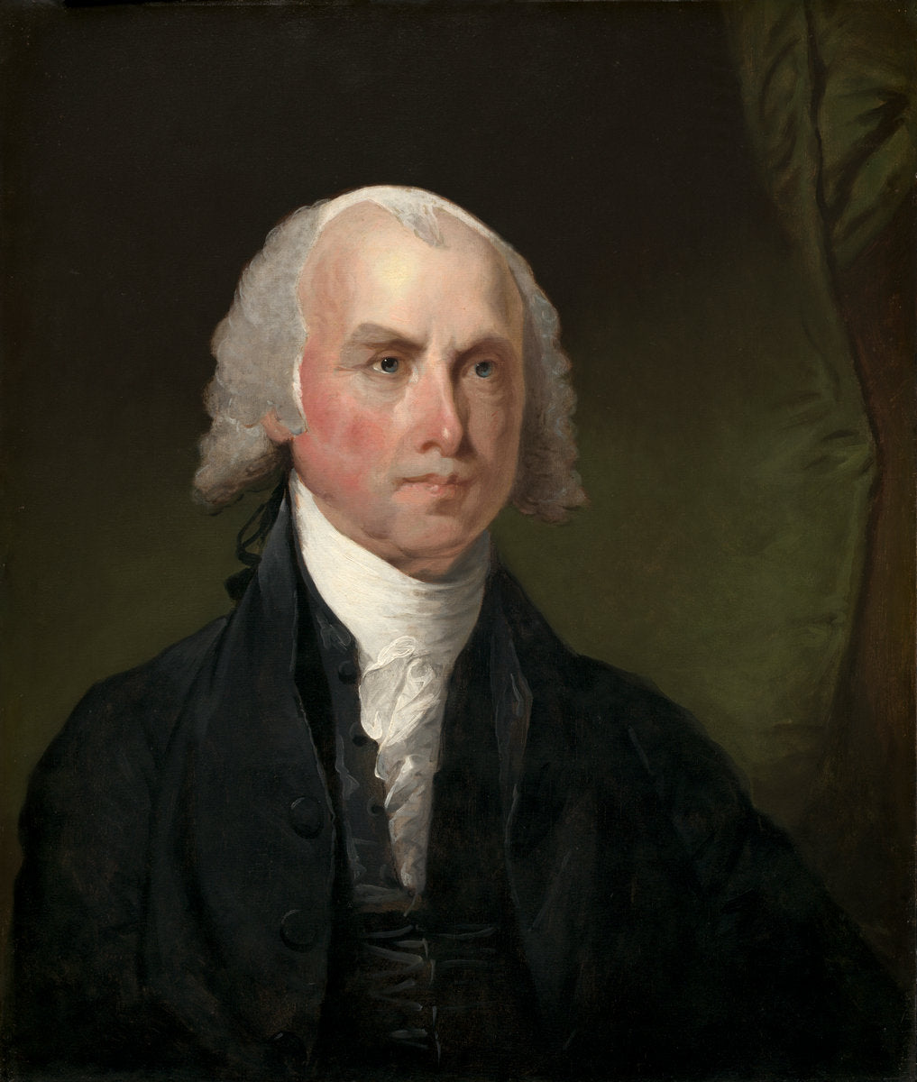 James Madison by Gilbert Stuart (American, 1755 - 1828), 16X12"(A3)Poster Print