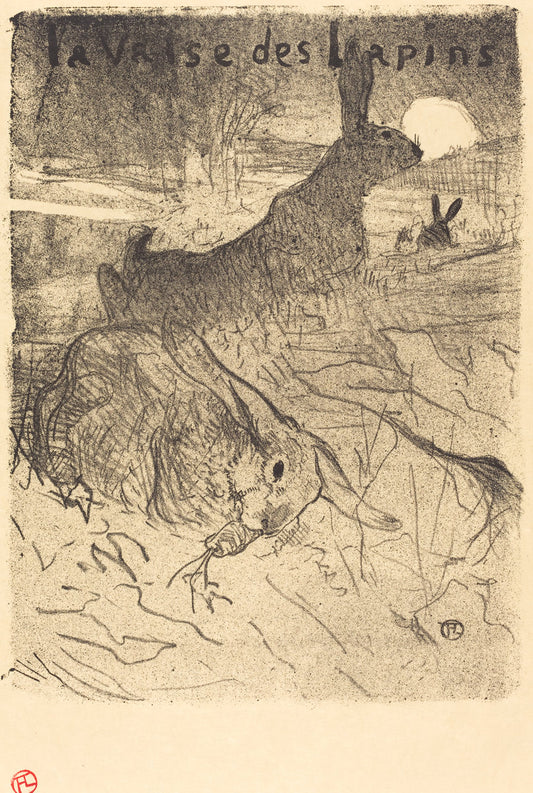 La valse des lapins by Henri de Toulouse-Lautrec (French, 1864 - 1901), 16X12"(A3)Poster Print