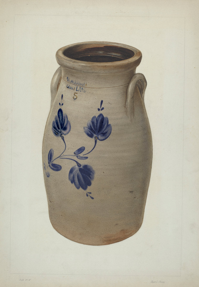 Five Gallon Churn by Clyde L. Cheney (American, active c. 1935), 16X12"(A3)Poster Print
