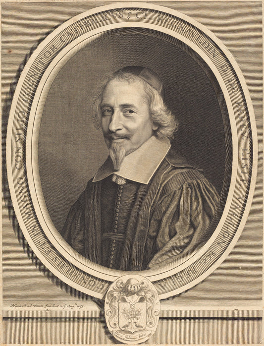 Claude Regnauldin by Robert Nanteuil (French, 1623 - 1678), 16X12"(A3)Poster Print