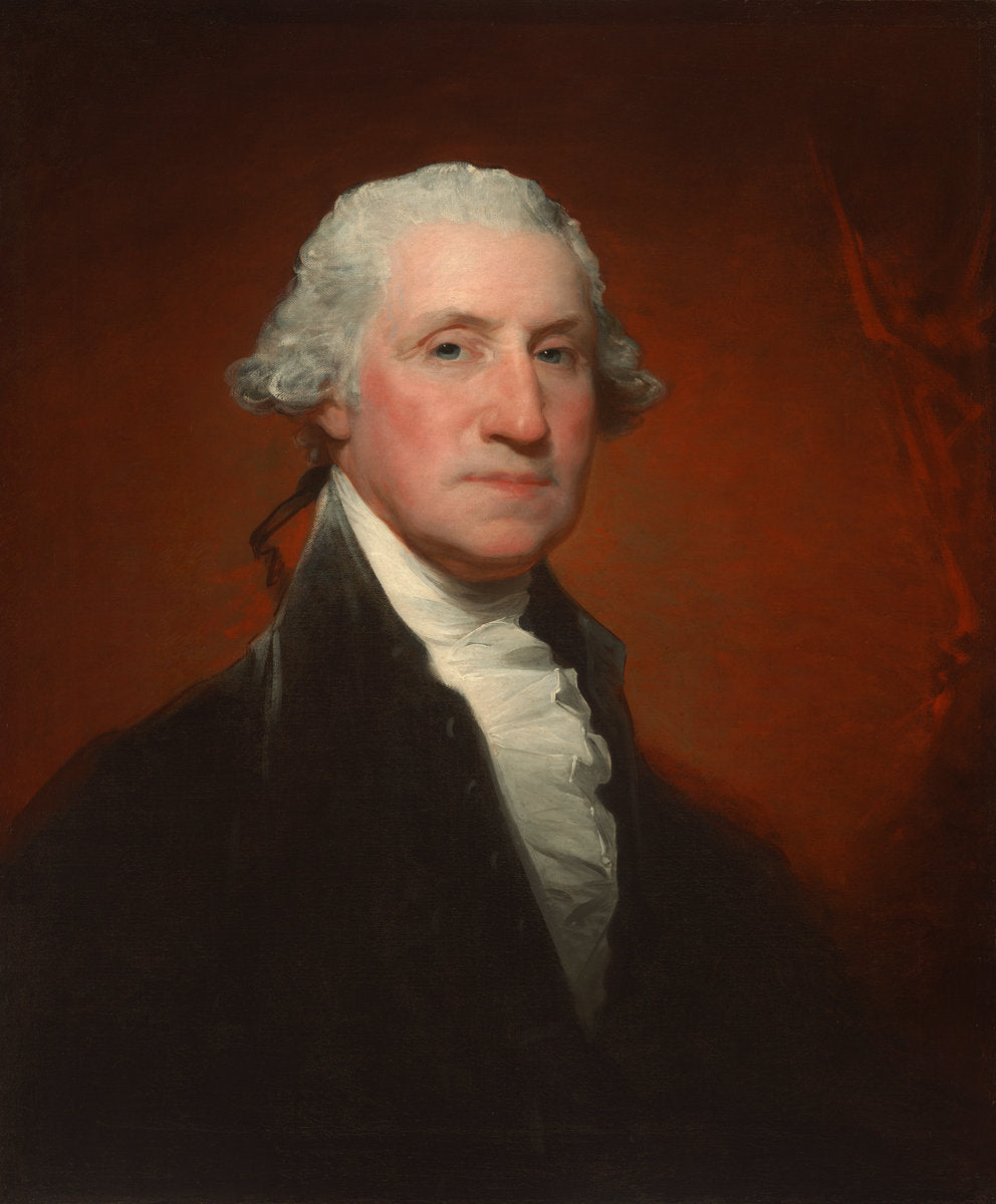 George Washington (Vaughan-Sinclair portrait) by Gilbert Stuart (American, 1755 - 1828), 16X12"(A3)Poster Print