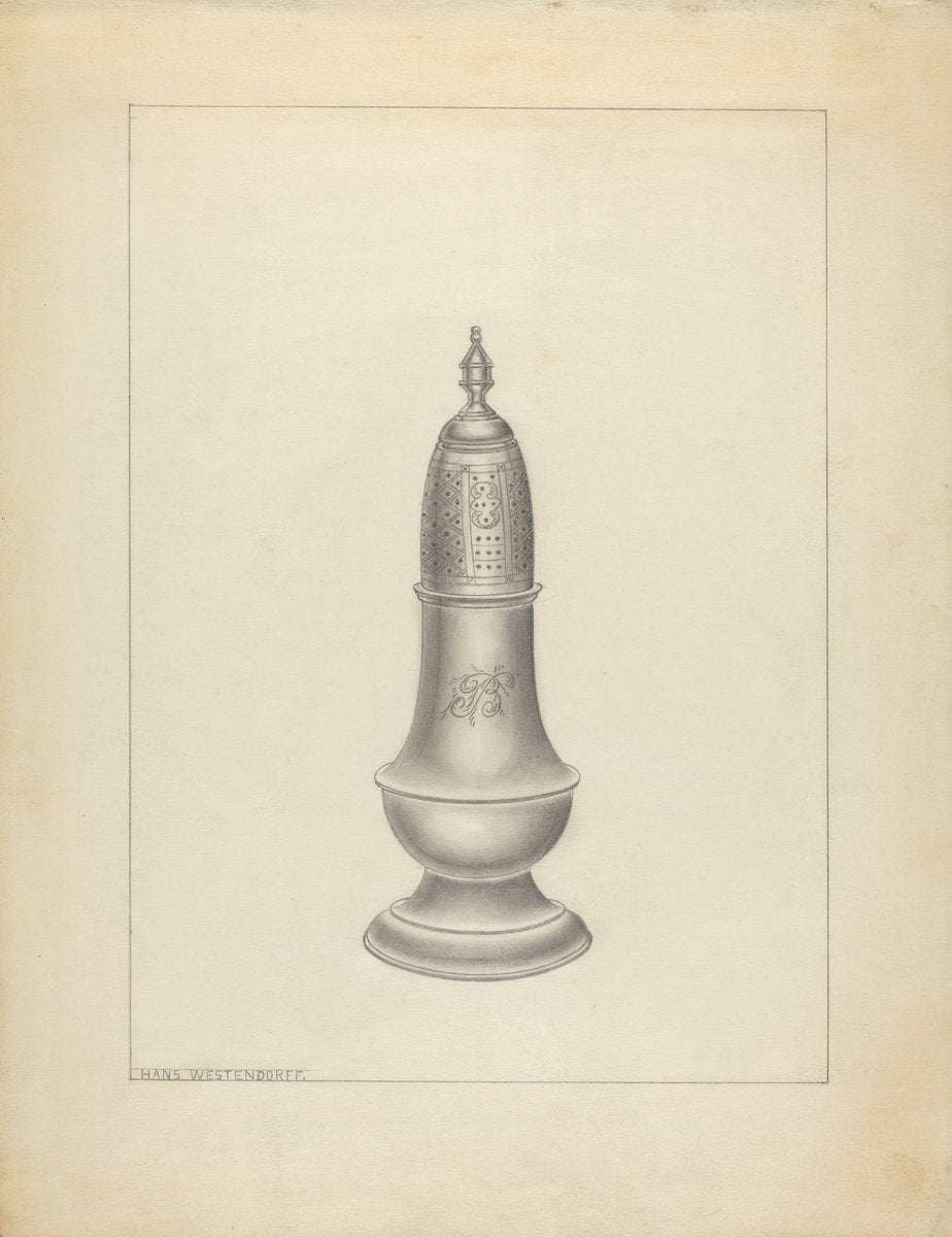 Silver Salt Cellar by Hans Westendorff (American, active c. 1935), 16X12"(A3)Poster Print