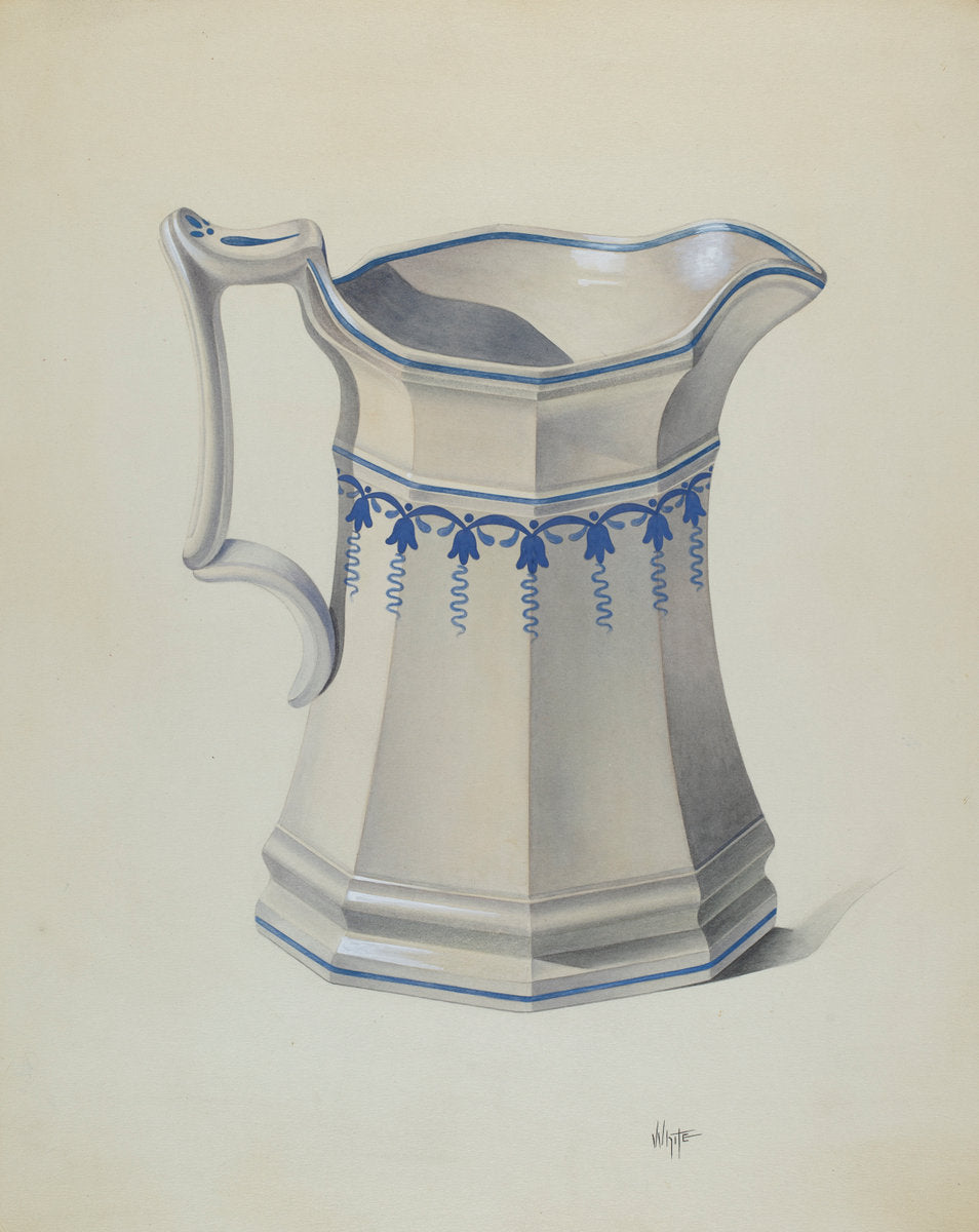 Water Pitcher by Edward White (American, active c. 1935), 16X12"(A3)Poster Print