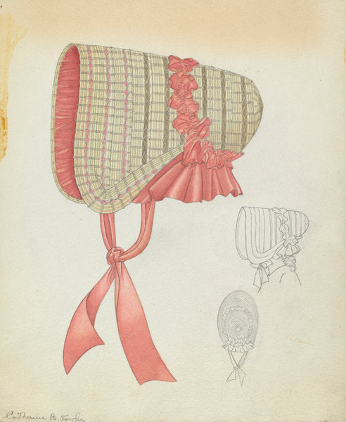 Child's Bonnet by Catherine Fowler (American, active c. 1935), 16X12"(A3)Poster Print