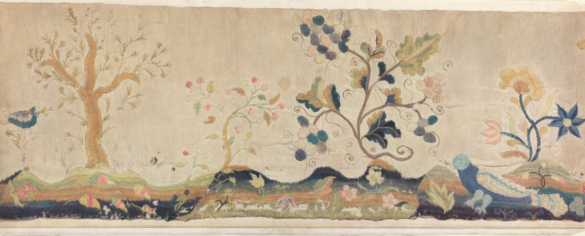 Crewel Embroidery Valance by Lawrence Peterson (American, active c. 1935), 16X12"(A3)Poster Print