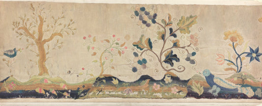 Crewel Embroidery Valance by Lawrence Peterson (American, active c. 1935), 16X12"(A3)Poster Print