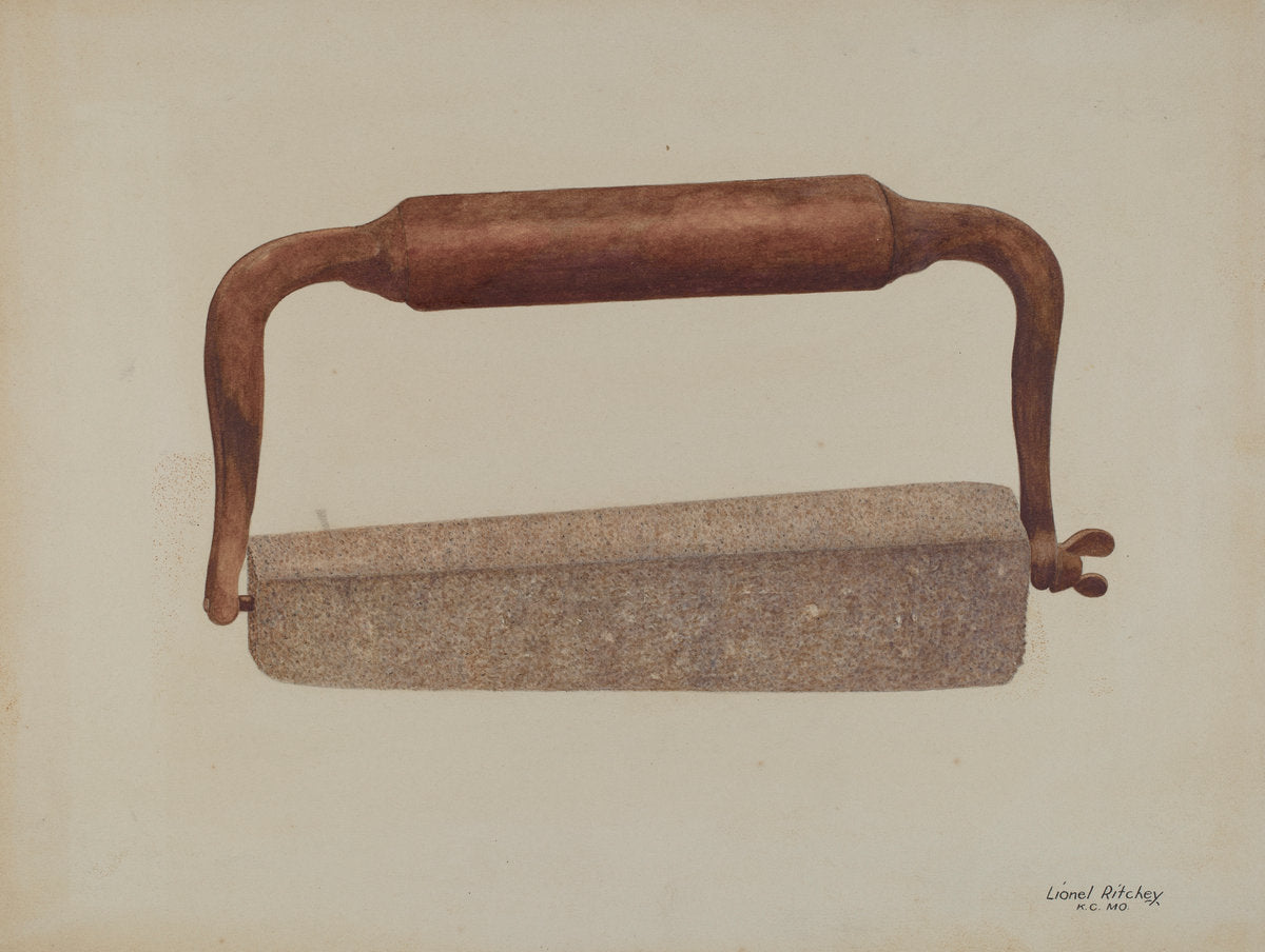 Knife Sharpener by Lionel Ritchey (American, active c. 1935), 16X12"(A3)Poster Print