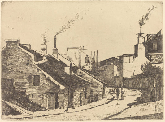 Rue du Champ de l'Alouette by François Bonvin (French, 1817 - 1887), 16X12"(A3)Poster Print