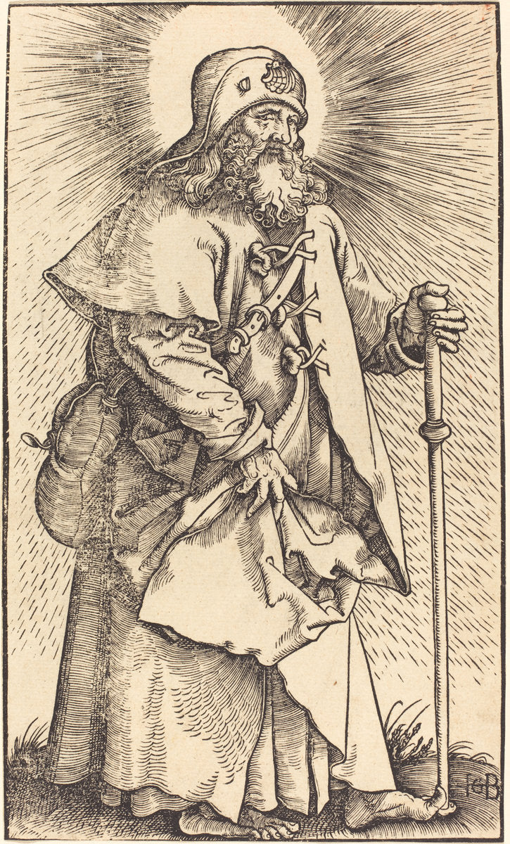 Saint James the Great by Hans Baldung Grien (German, 1484/1485 - 1545), 16X12"(A3)Poster Print