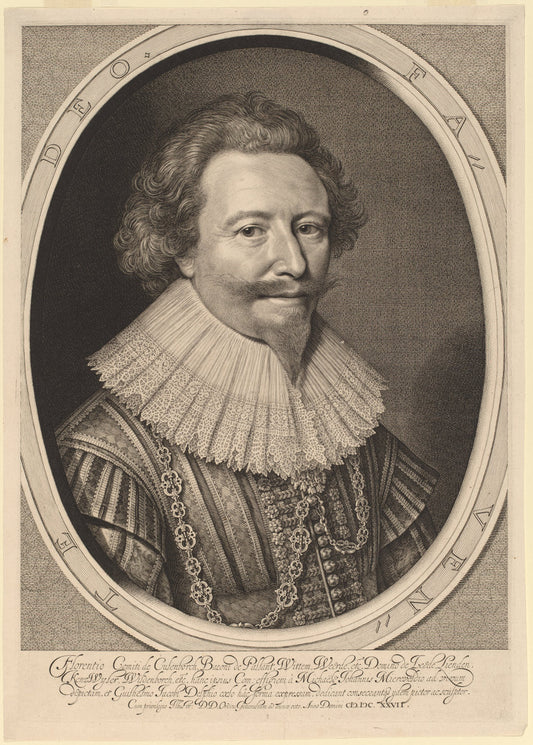 Florent II, Count of Pallandt by Willem Jacobsz Delff after Michiel van Miereveld (Dutch, 1580 - 1638), 16X12"(A3)Poster Print