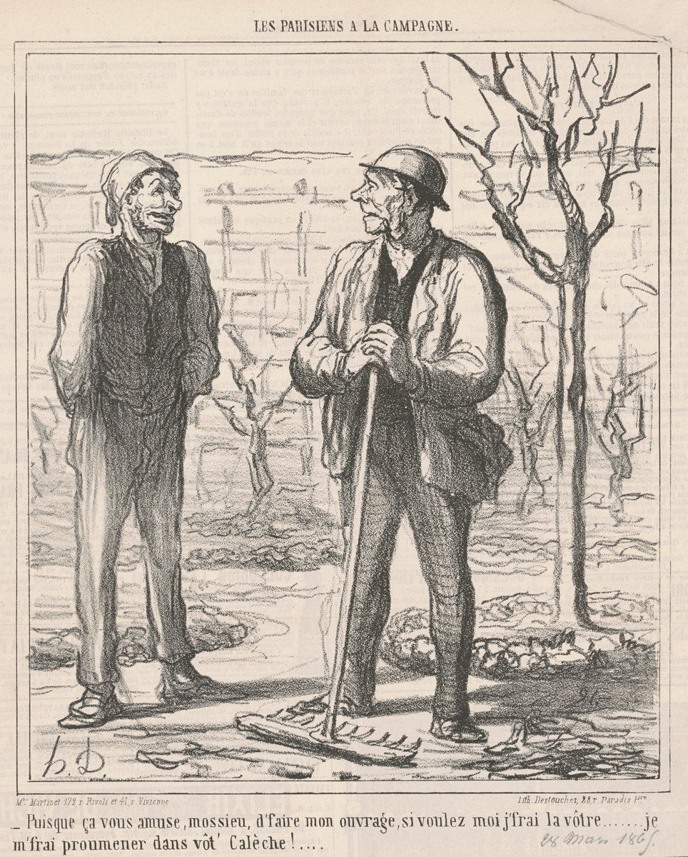 Pisque ca vous amuse ... by Honoré Daumier (French, 1808 - 1879), 16X12"(A3)Poster Print