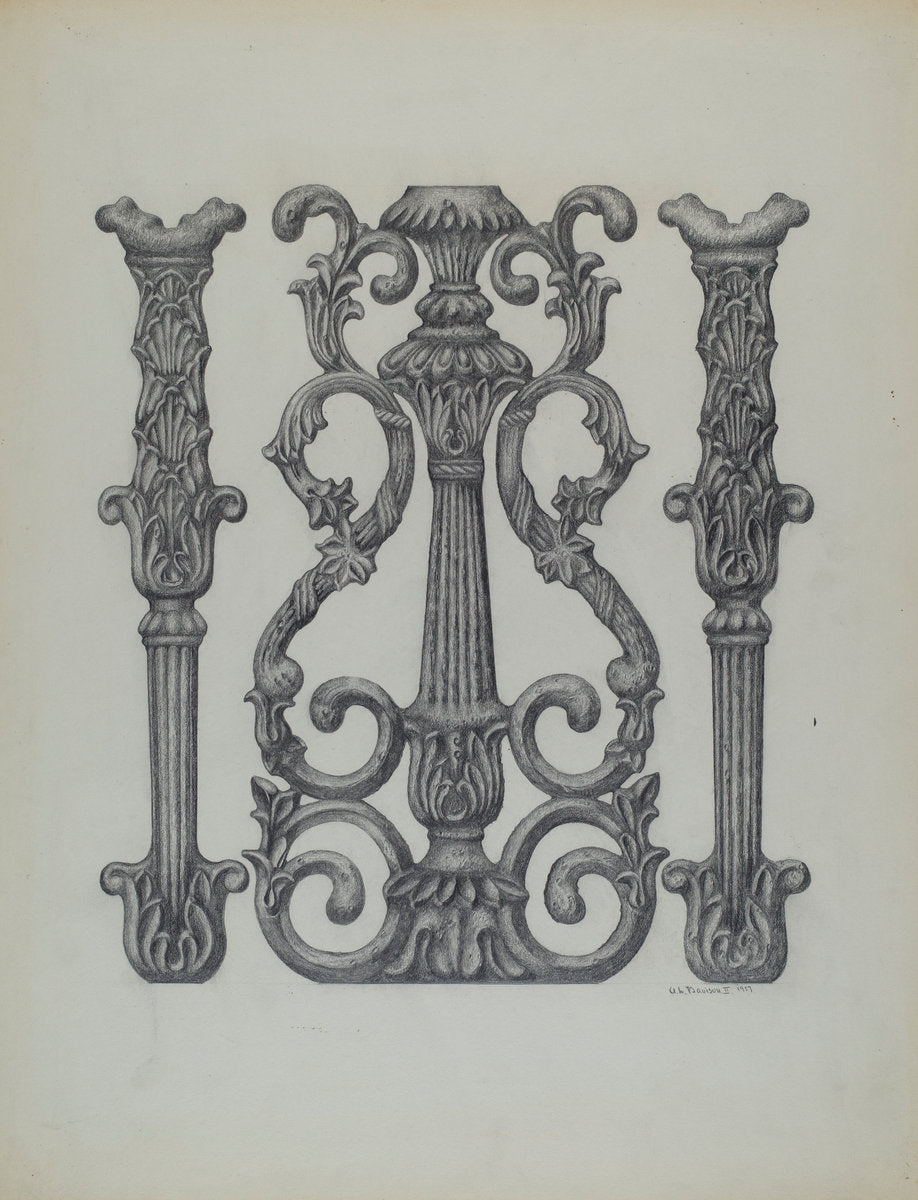 Window Grille Standards by Austin L. Davison (American, active c. 1935), 16X12"(A3)Poster Print