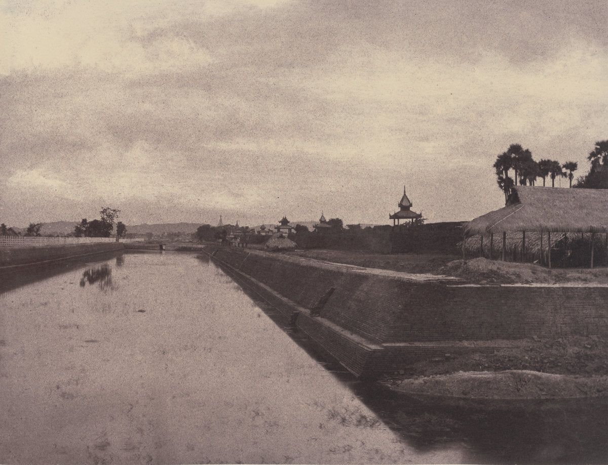 Amerapoora: South Ditch of the City Wall by Linnaeus Tripe (British, 1822 - 1902), 16X12"(A3)Poster Print