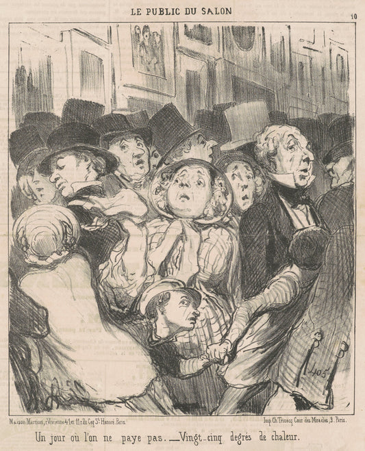 Un jour ou l'on ne paye pas by Honoré Daumier (French, 1808 - 1879), 16X12"(A3)Poster Print