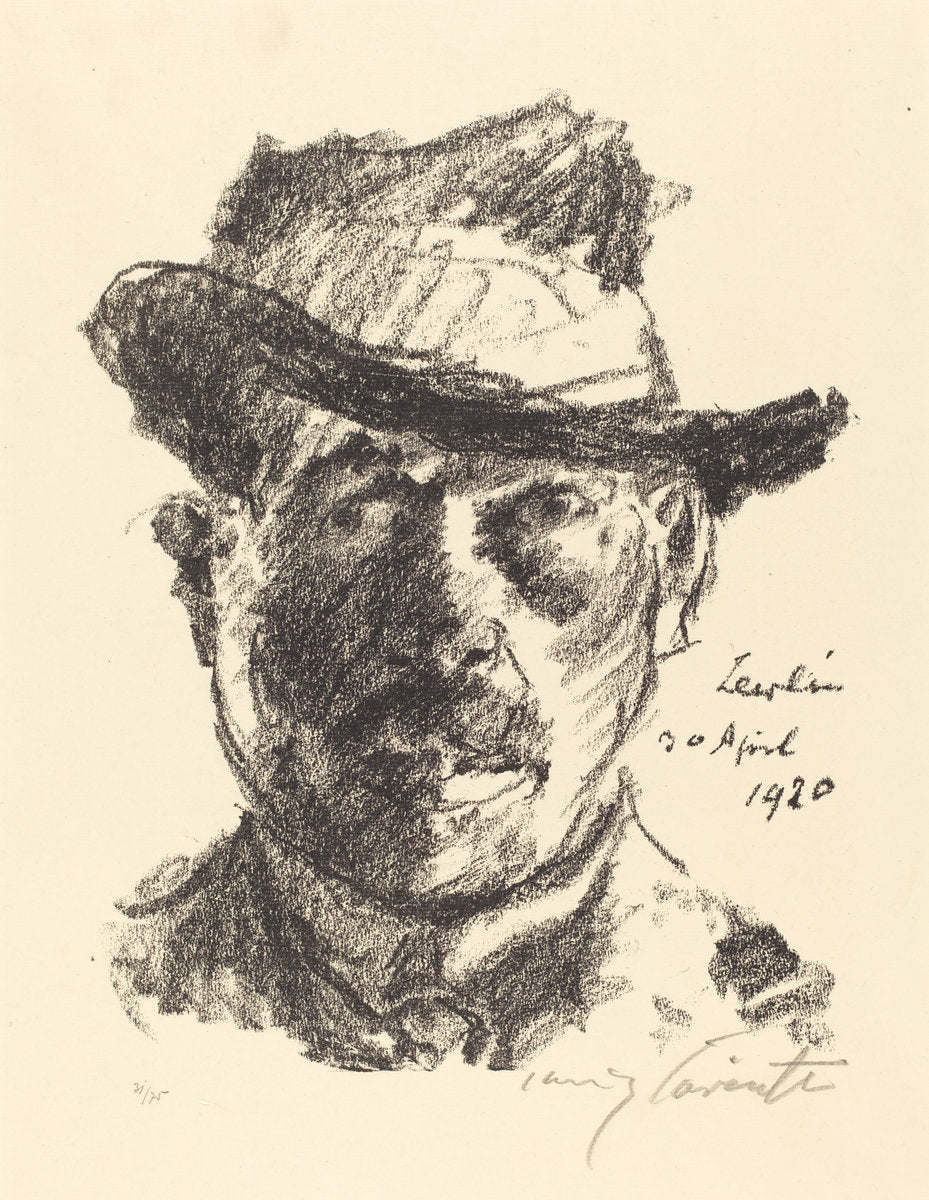 Self-Portrait (Selbstbildnis) by Lovis Corinth (German, 1858 - 1925), 16X12"(A3)Poster Print