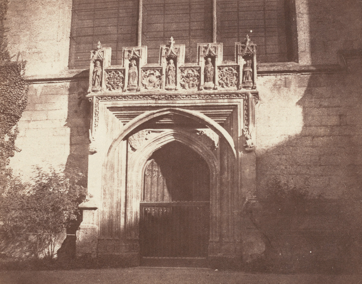 An Ancient Door, Magdalen College, Oxford by William Henry Fox Talbot (British, 1800 - 1877), 16X12"(A3)Poster Print