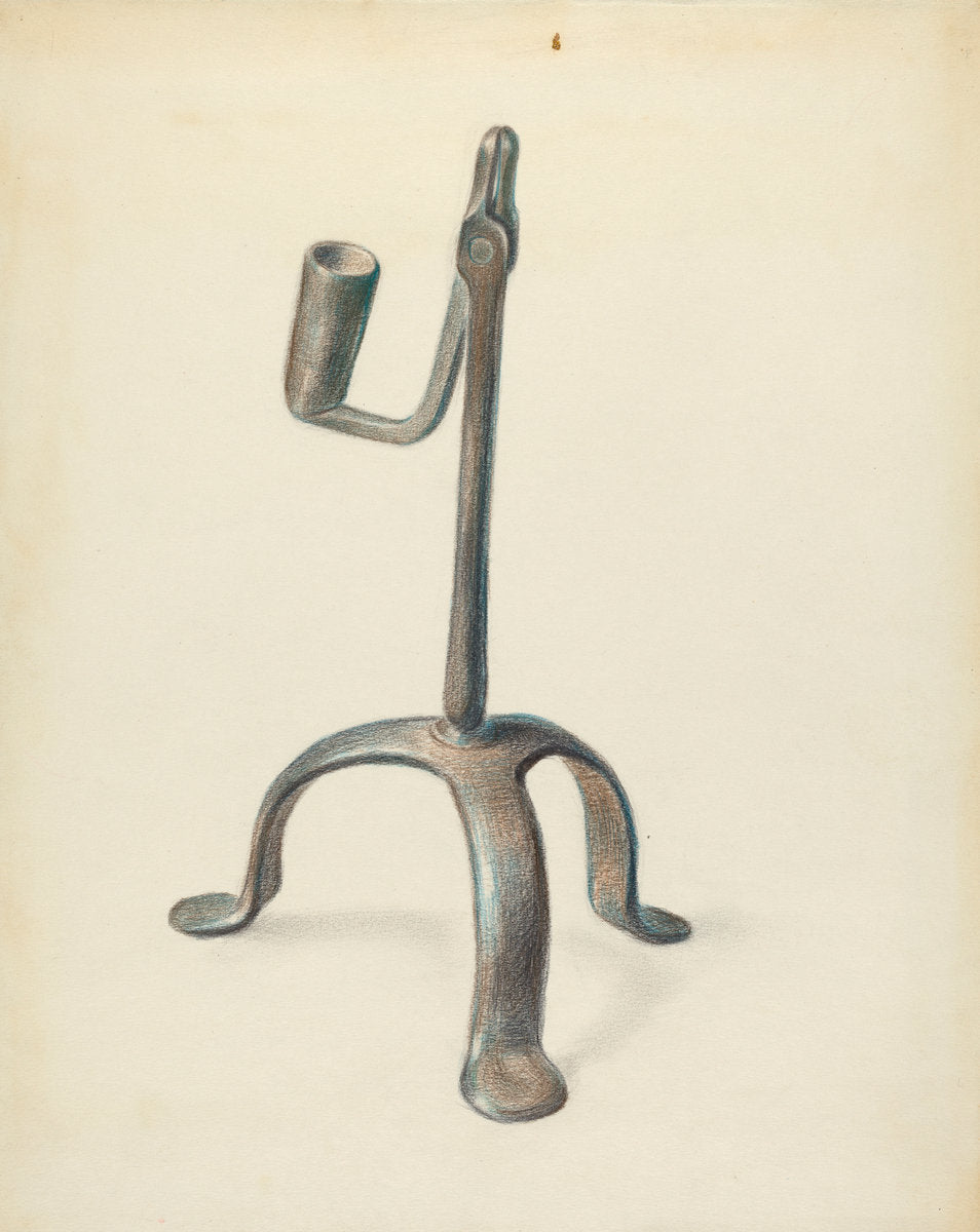 Candle Holder by Bernard Gussow (American, active c. 1935), 16X12"(A3)Poster Print