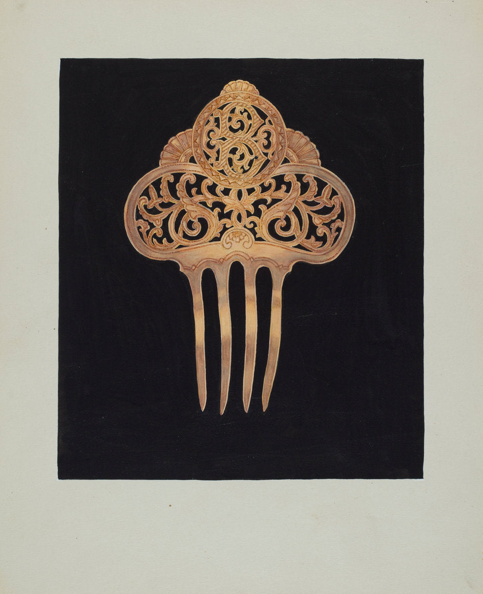 Comb by Harry Jennings (American, active c. 1935), 16X12"(A3)Poster Print