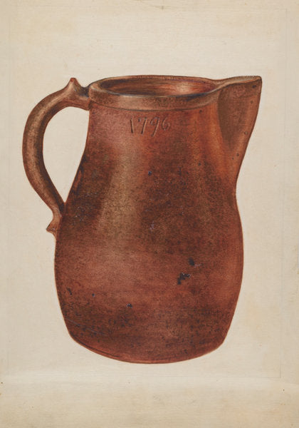 Pitcher by Yolande Delasser and John Fisk (American, active c. 1935), 16X12"(A3)Poster Print